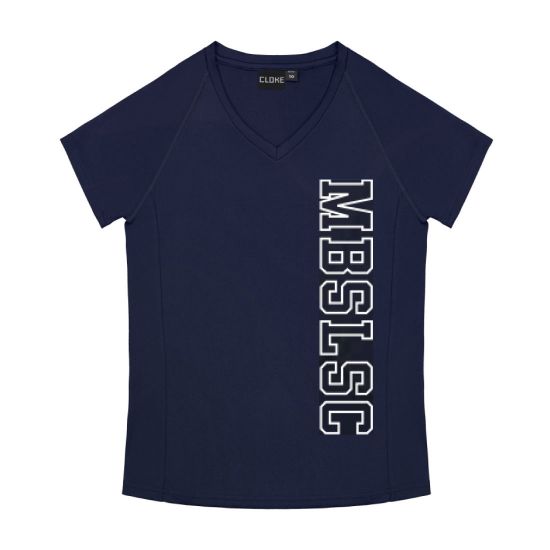 Picture of MBSLSC Competition Womens V Neck Tech Short Sleeve Tee  I Navy